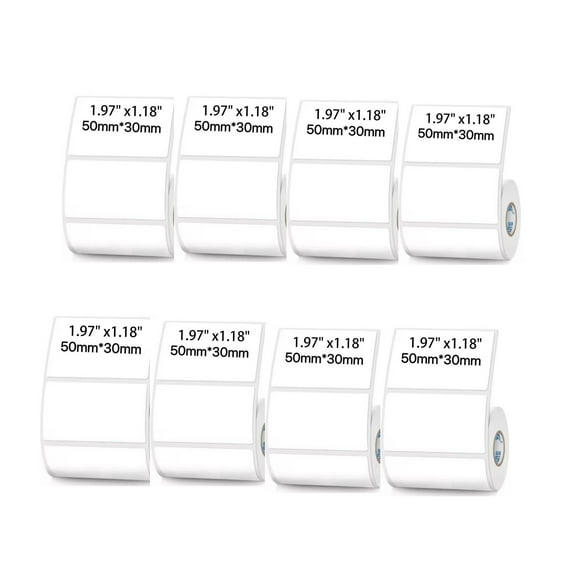 White Thermal Labels Compatible with Phomemo,Marklife for Barcode, Price Tags, Shipping & Logo Design