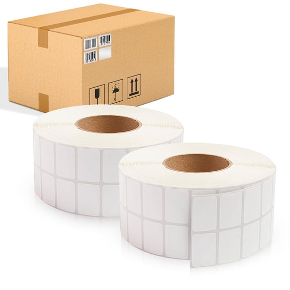 Thermal Transfer Labels White Matte Perforated Permanent Adhesive 43200 count 1.5 x 1 in