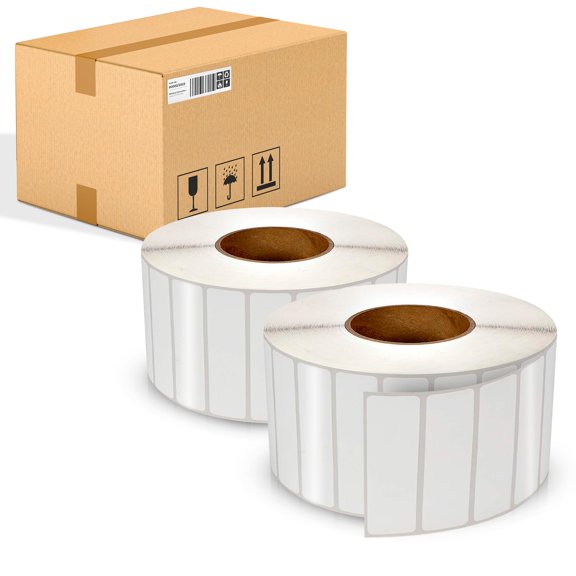 Thermal Transfer Labels Polypropylene White Perforated 21600 count 3 in x 1 in with 3 in core