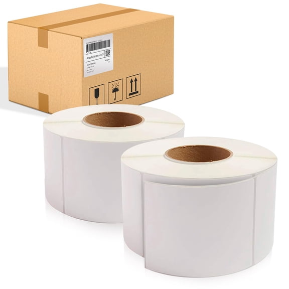 Direct Thermal Shipping Labels, Perforated White Paper, 3-inch Core, 4760 count, 4 x 5 in