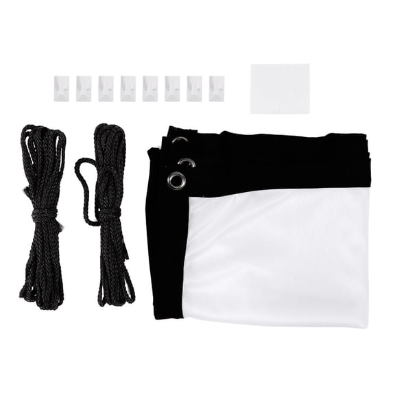 White Thicken Projector Screen, Projection Screen, Non-Crease For Outdoor Movie For Open- Cinema 40in
