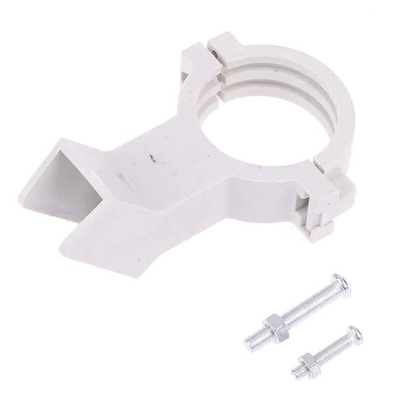 White Thickened Plastic Band Holder for Satellite Dishes, Weatherproof Bracket for Multiple Dish Sizes, 40mm Diameter Clamp