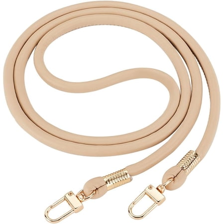 White Thin Leather Replacement Strap 46.8 Inch Adjustable Bag Strap Replacement with Alloy Clasp Cell one Lanyard Leather one Lanyard for one Case DIY Handbag Purse Making
