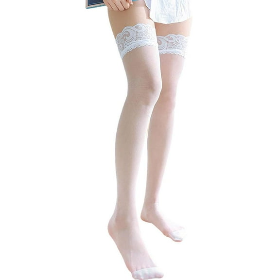 White Thing High Stocking Light Weight Sexy Stockings For Women Lace Border