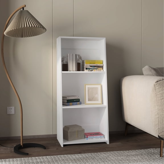 White Three - Shelf Unit - Store Decorative Objects - Bedroom Use - Sleek and Functional