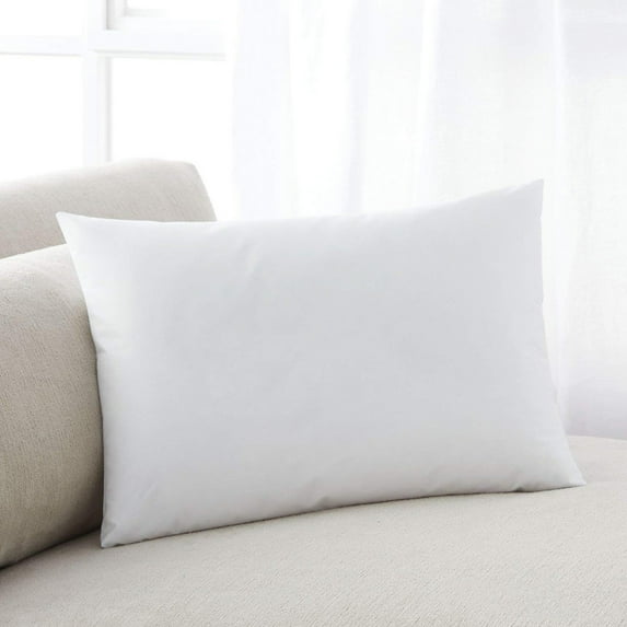 White Throw Pillow Cover, Pillowcase Protectors with Zipper, Breathable Decorative Lumbar Pillow Case Cover, Modern Simple White Backdrop Pillow Shams for Couch Sofa 16x24Inch