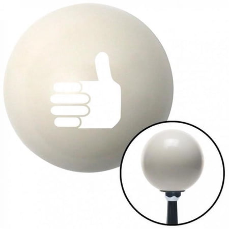 White Thumbs Up Ivory Shift Knob with M16 x 1.5 Insert Shifter Auto Manual Custom Brody