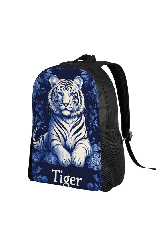 White Tiger Backpack Double Shoulder Backpack Durable, Spacious, Ergonomic Design for Travel, Work & Outdoor Use