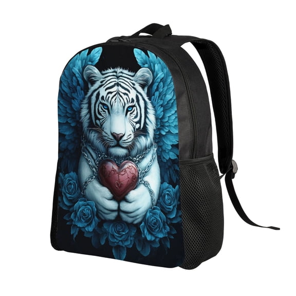 White Tiger Backpack Double Shoulder Backpack Durable, Spacious, Ergonomic Design for Travel, Work & Outdoor Use