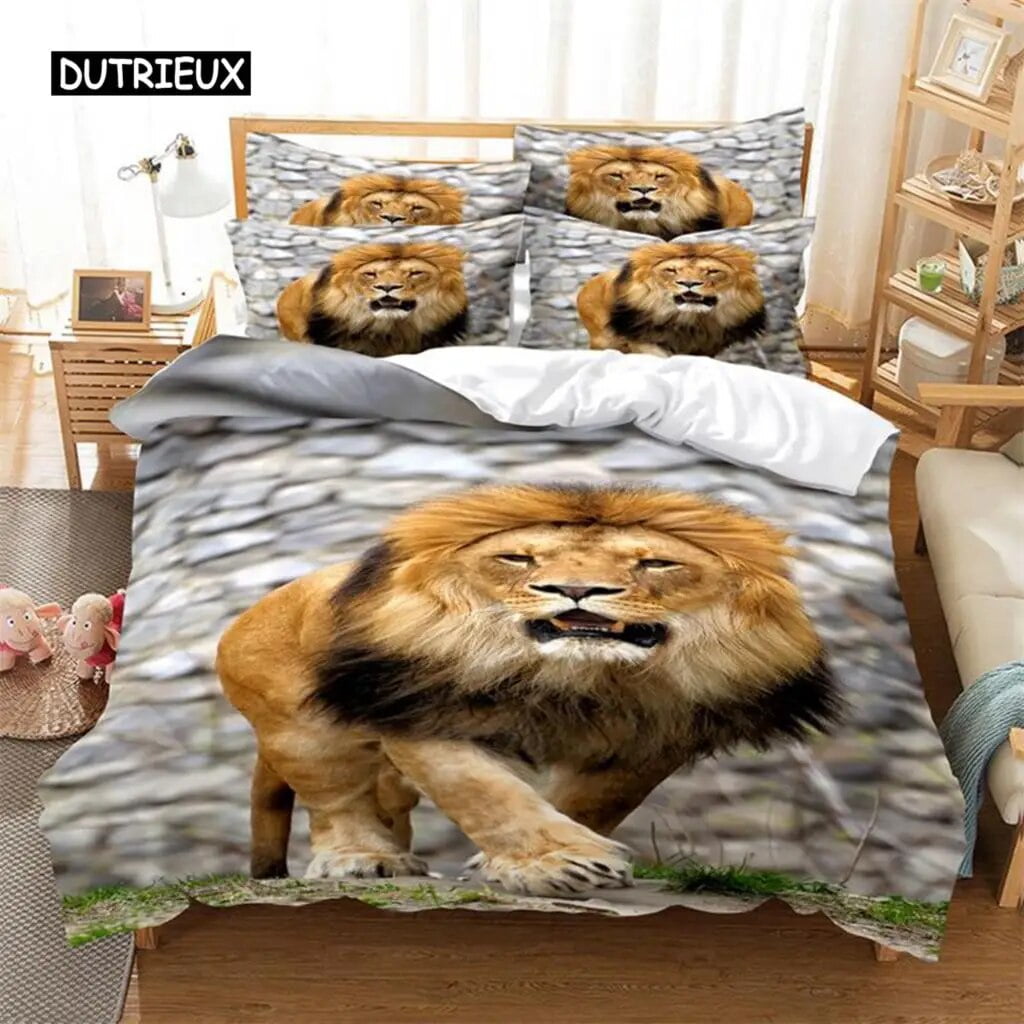 White Tiger Bedding Set Duvet Cover Set 3d Bedding Digital Printing Bed