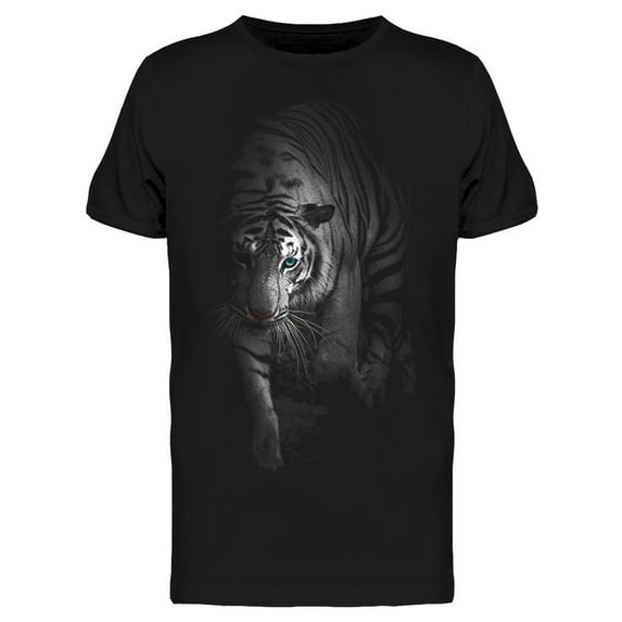 White Tiger Faded Portrait T-Shirt Men -Image by Shutterstock, Male XX-Large