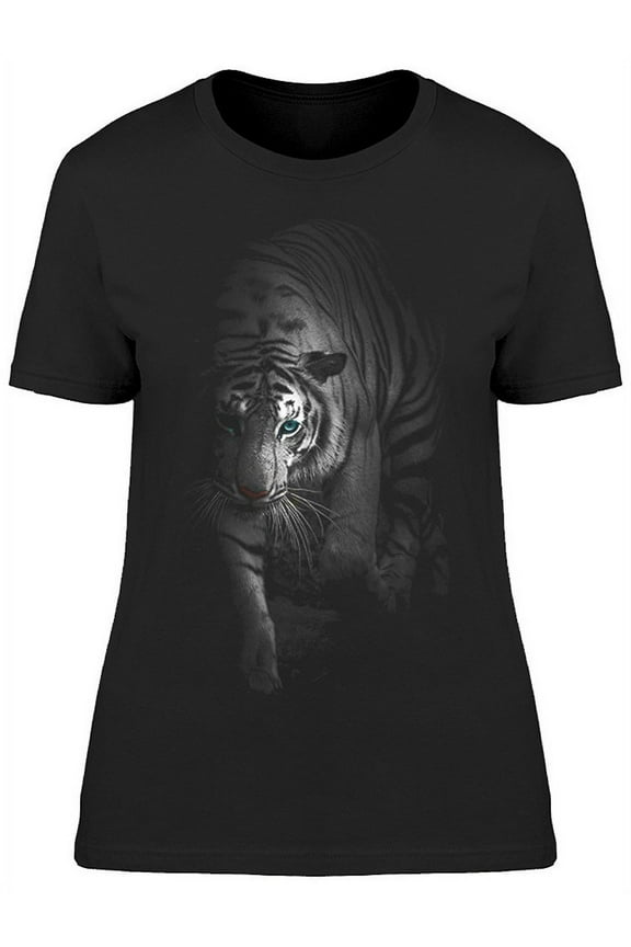White Tiger, Faded Portrait T-Shirt Women -Image by Shutterstock, Female Medium