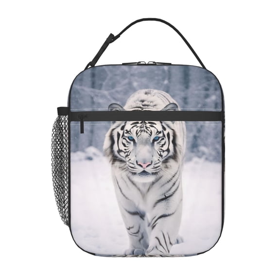 White Tiger Lunch boxs Portable Thermal Lunch Bags