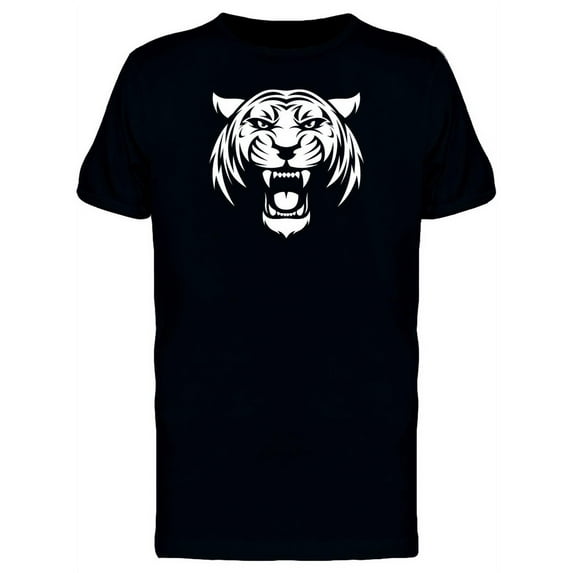 White Tiger Silhouette T-Shirt Men -Image by Shutterstock, Male XX-Large