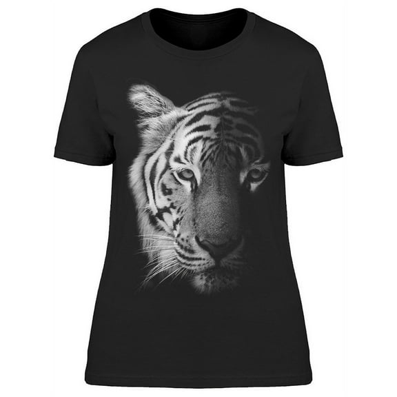 White Tiger Sketch Of Face T-Shirt Women -Image by Shutterstock, Female XX-Large