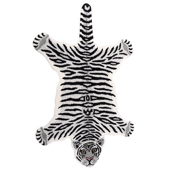 White Tiger Wool Yogic Asana Mat from Mirzapur
