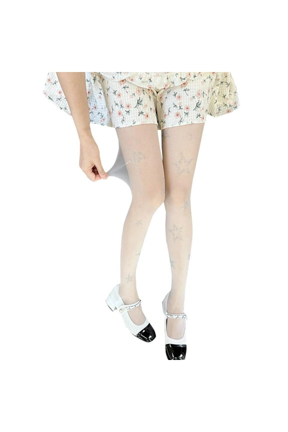 White Tights Women Teen Girls Tights Sparkly Sequin Pantyhose Party Goth Mesh Stockings Hosiery