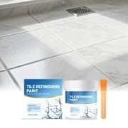 White Tile Refinishing Paint, Tub and Tile Paint for Full Shower Tile Resurfacing, Grout Paint and Sealer Combined Restoration Solution, Home Decorations Easy Weekend Diy
