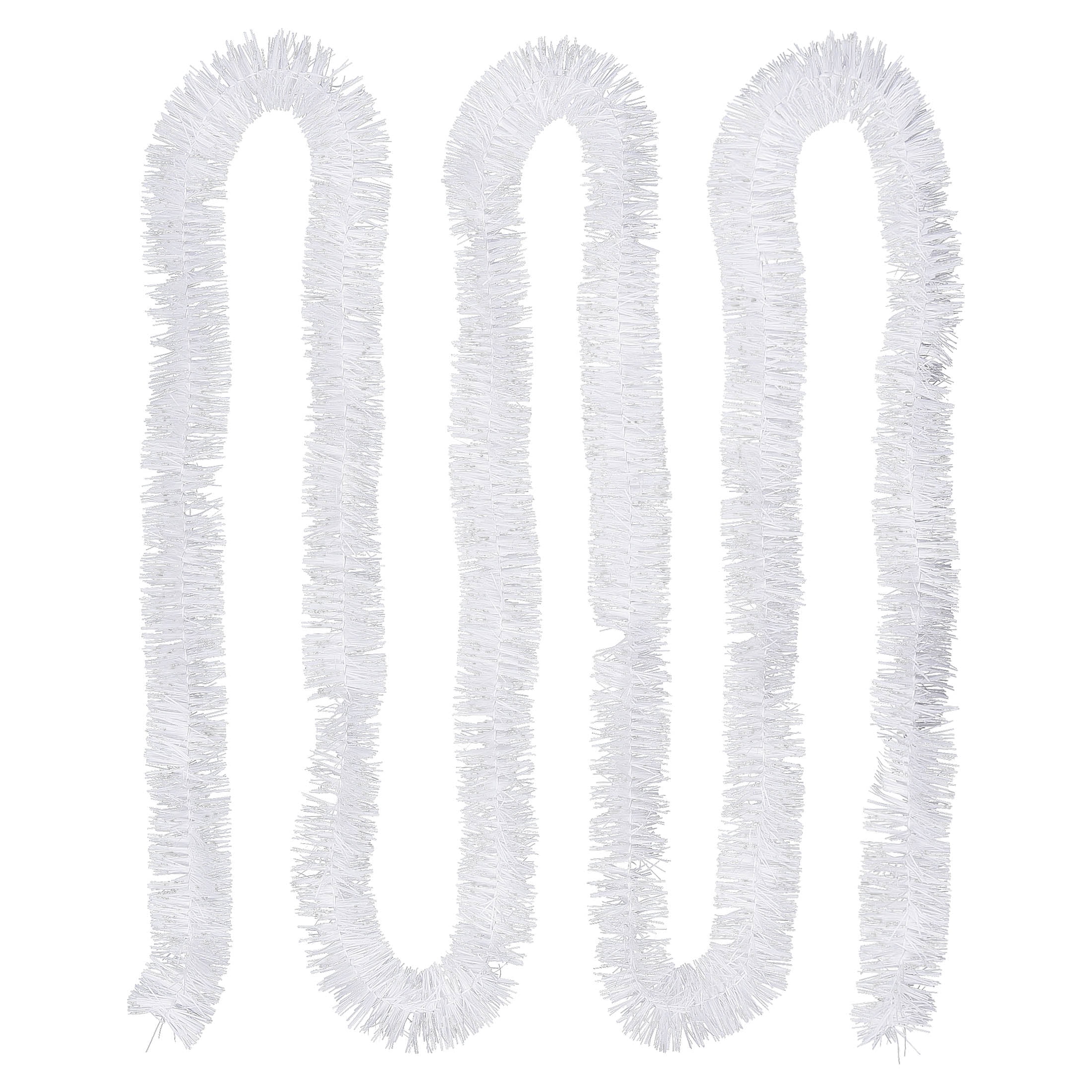Tinsel Christmas Garland, White, 12', by Holiday Time