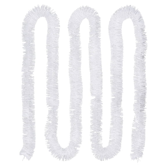 Tinsel Christmas Garland, White, 12', by Holiday Time