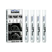 White Tire Paint Marker For Car Tire Lettering 4 Pack Permanent Tire Paint Pens With Weatherproofs Ink Designed To Last On Car Tires And Many Other Materials10ml