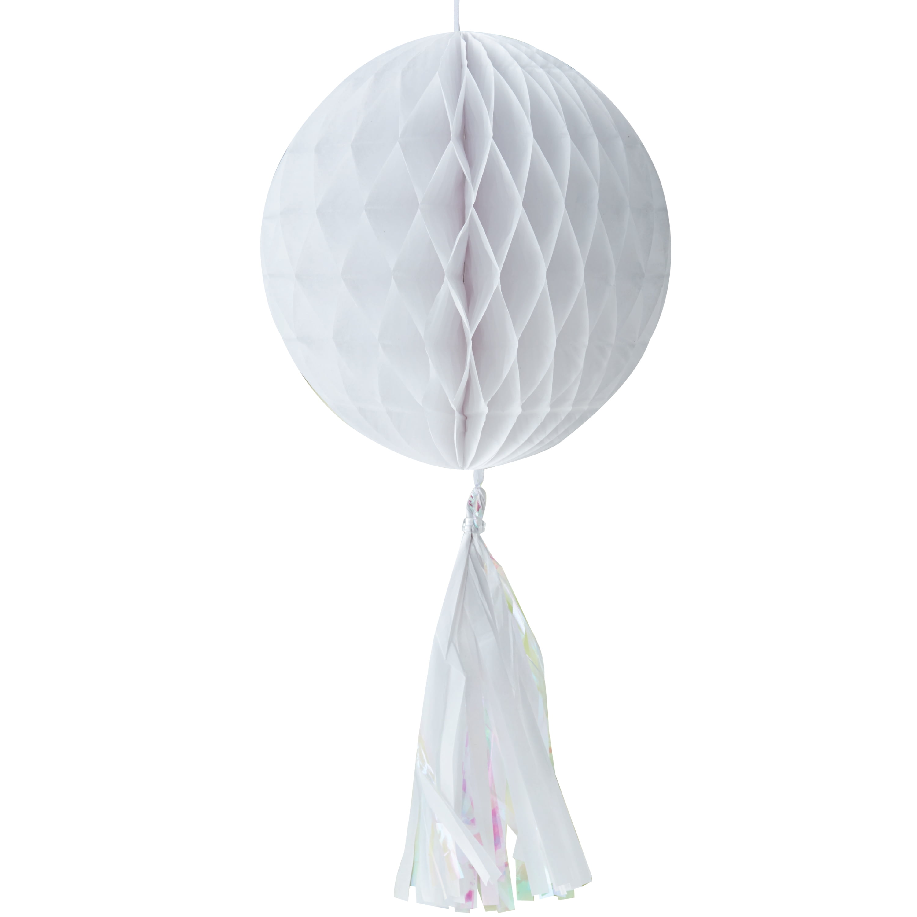 White Tissue Honeycomb Ball Decoration by Way to Celebrate