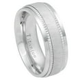 thumbnail image 1 of White Titanium Satin Finish Center Milgrain Sides Ring Size 12.5, 1 of 3