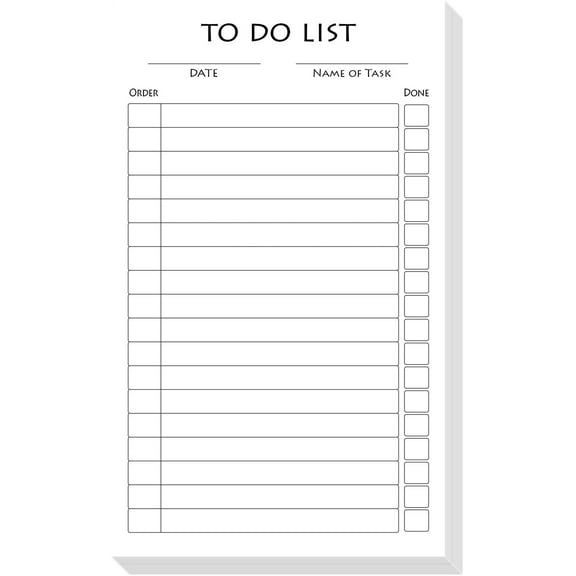 White To-Do List Vertical Index Note Cards, Organize Planner for Grocery list, Priorities, Meals, Tasks, Calendar Appointments, Exercise, Events, Reminders | 3 X 5 Inches Card | 100 Sheets Per Pack