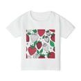 thumbnail image 1 of White Toddler T-Shirt with Strawberry Print - Summer Fashion for Kids, 1 of 2