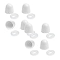 thumbnail image 1 of White Toilet Bolt Caps, Heavy Duty Toilet Bolt Covers Are Suitable for A Variety of Toilet Floor Bolts, Effectively Hides Bathroom Installation Marks, 8 Pcs, 1.45x1.43", 1 of 9