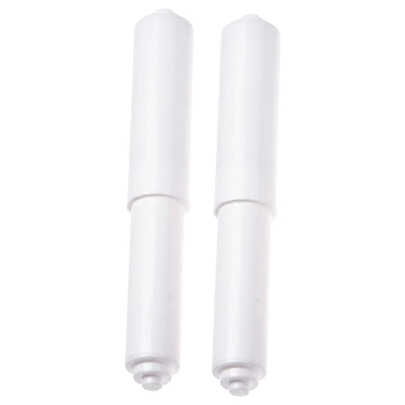 White Toilet Paper Holder Spring Loaded Roller, Universal Replacement Toilet Paper Roller Holder, Retractable Roller Plastic Tissue Dispenser,Adjustable Spring Core with Plastic Rollers(White)