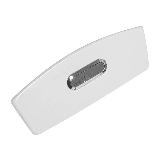 White Toilet Tank Lid with Dual Flush Buttons, Ceramic Replacement Part