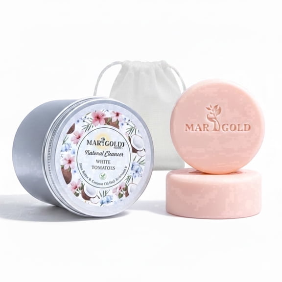 White Tomato Antioxidant Brightening & Moisturizing Facial Cleanser Bar With Shea Butter, Coconut Oil & Vitamin E Helps Even Skin Tone, Reduce Dullness & Boost Radiant Glow 3.5 oz (Pack of 2)