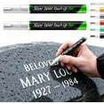 thumbnail image 1 of White Tombstone Marker Pen, Waterproof Stone Inscription Touch-up, 2-Pack, 1 of 7