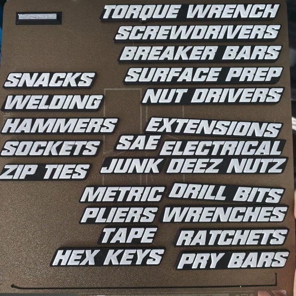 White Tool Box Organization Magnetic Labels For Diy Projects And Organization With Magnetic Tape For Easy Identification White Plastic Material