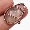 thumbnail image 1 of White Topaz Cab's Fashion Wire Wrapped Handcrafted Copper Jewelry Ring 7" SA 444, 1 of 2