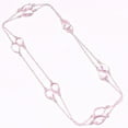 thumbnail image 1 of White Topaz Gemstone Necklace Handmade Antique Design Chain Jewelry 36" CH 4775, 1 of 2