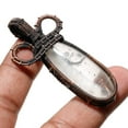 thumbnail image 1 of White Topaz Gemstone Wire Wrapped Handcrafted Copper Jewelry Pendant 2.4" SA 610, 1 of 2