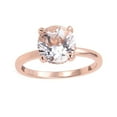 thumbnail image 1 of White Topaz Solitiare Engagement Ring in Rose Gold, 1 of 10