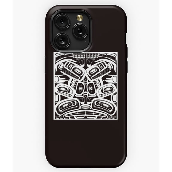 White Totem Native Formline Design Orca Bear Raven - Gift Idea Phone A13211 Phone Case for iPhone 11 to 17 Pro Max