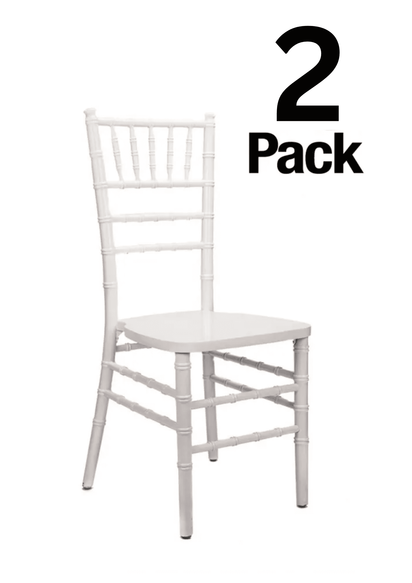 White ToughWood Chiavari Chair, 2 Chair Bundle by Chivari