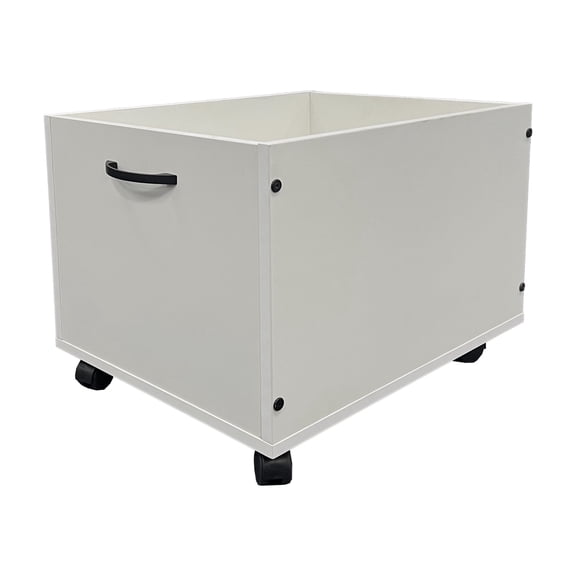 White Toy Box With Wheels (Set Of 2)