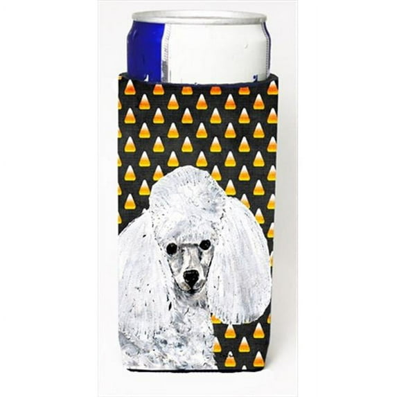 White Toy Poodle Candy Corn Halloween Michelob Ultra bottle sleeves Slim Cans 12 Oz.