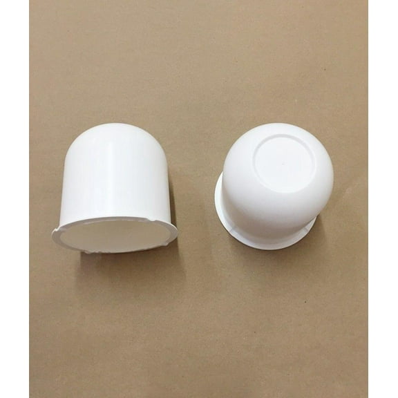 White Trailer Wheel Hub Center Cap 3.125 inch diameter Travel Trailer, Camper RV