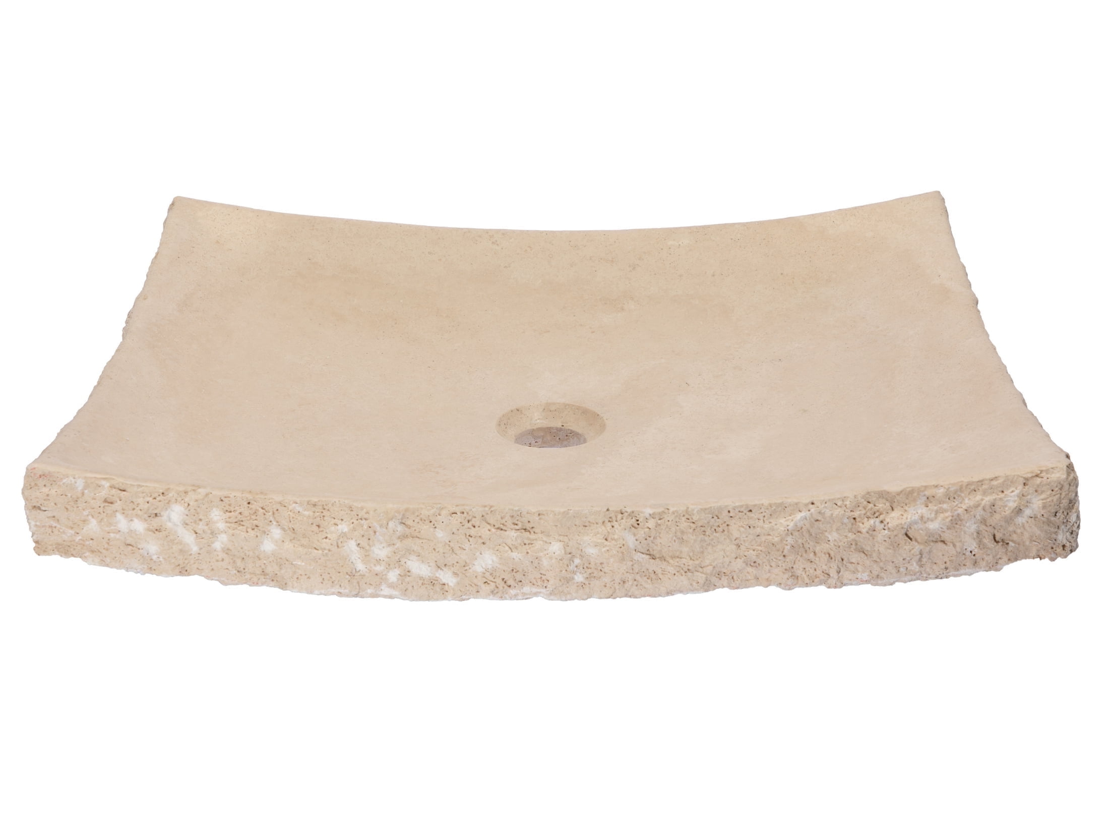 Zen 21'' Beige Stone Rectangular Bathroom Sink