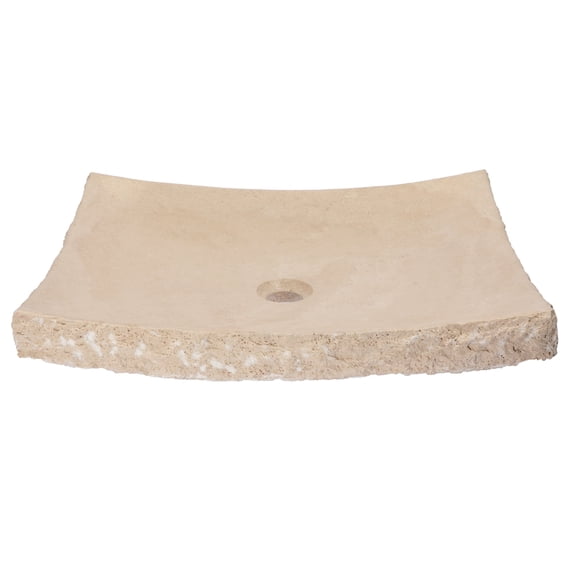 White Travertine Large Zen Sink