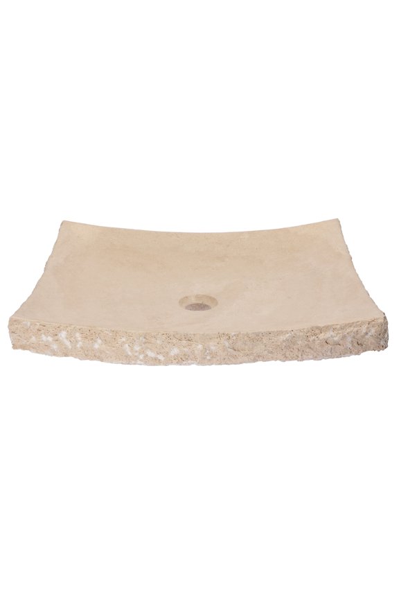 White Travertine Large Zen Sink