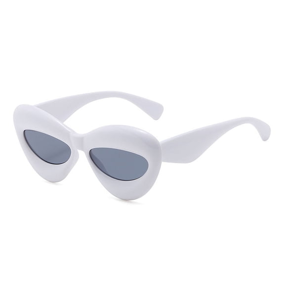 White Trendy Sunglasses Men's Sunglasses Plastic Retro Classic UV400 Protection for Driving & Everyday Wear One Size