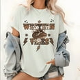thumbnail image 1 of White Trendy Western Cowboy Graphic Tees Print Tshirt Womans S-5XL Shirts Loose Tops, 1 of 4