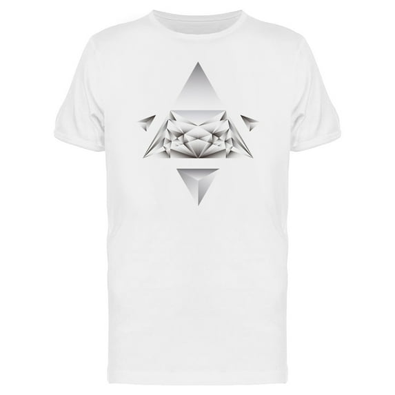 White Triangle Abstract Design T-Shirt Men -Image by Shutterstock, Male Medium